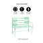 Banc de jardin en métal bleu sarcelle