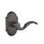 Cortina Wave/Drop Double Dummy Door Lever with Arch Rosette-1356589053-1356588547