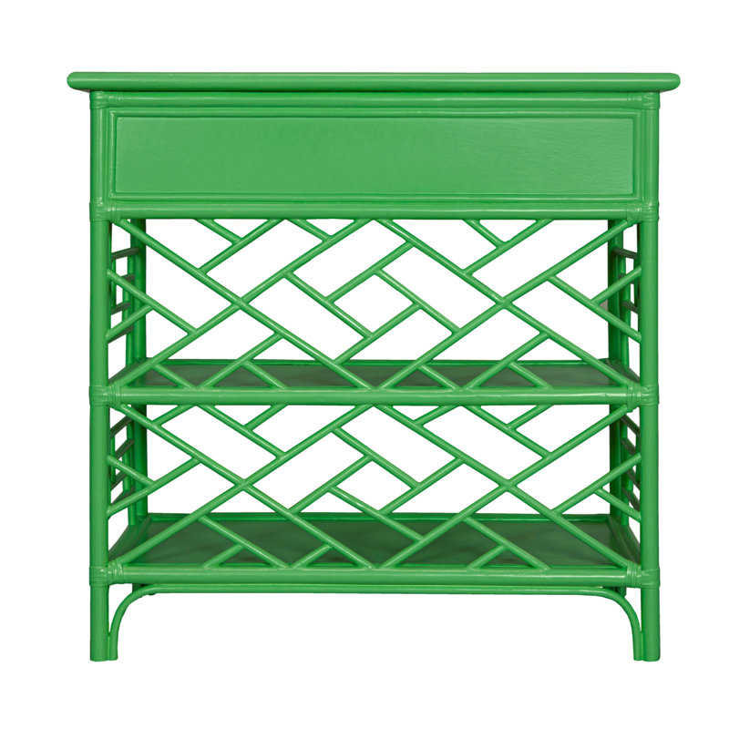 Chippendale End Table, Bright Green