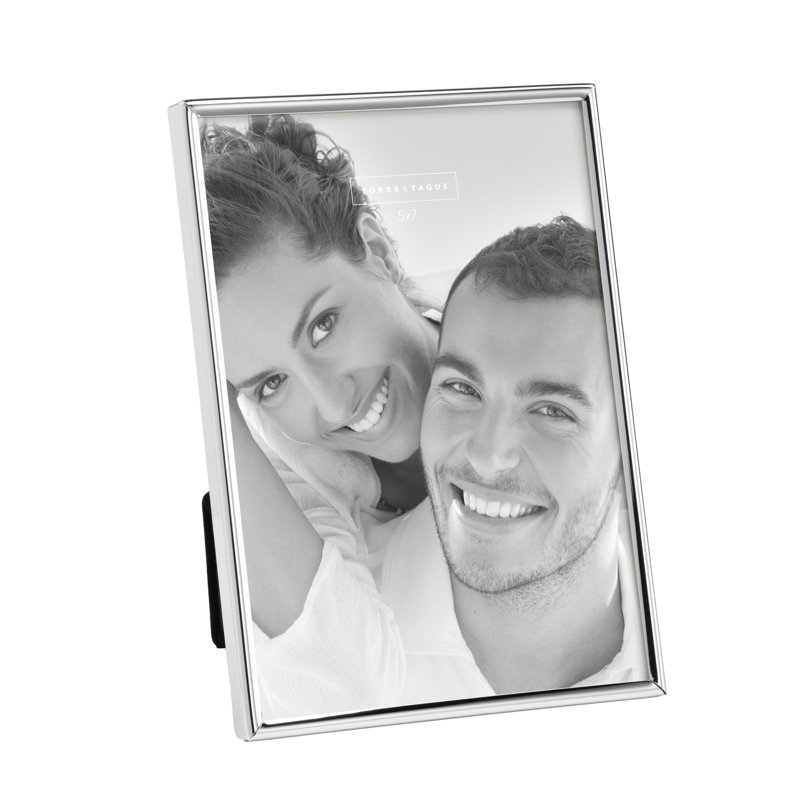 Silver Metal Mirrored Picture Frame, 5" x 7"