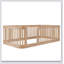 Base de lit en bois avec clôture en bois-1369867226