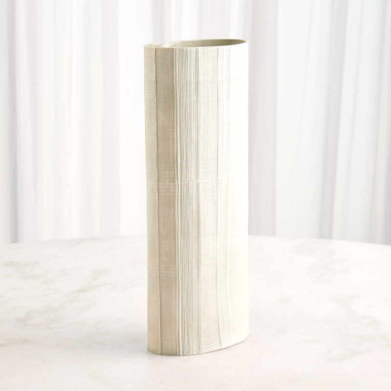 Vase de table en céramique / porcelaine, Hauteur totale - 18,50 po