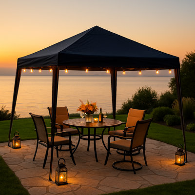Easy Up Garden Outdoor 2m W x 2m D Steel Soft-top UV Patio Gazebo