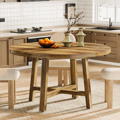 Round Dining Table 47-Inch Wood Dining Room Table