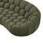 Blodget - Canapé moderne incurvé en tissu bleu sarcelle foncé-124445598-125118969