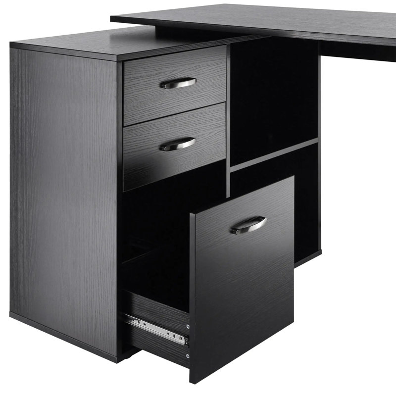 L-Shaped Computer Desk, Black