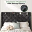 Lit plateforme tapissier en velours