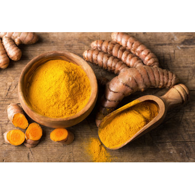 Turmeric Powder - Wrapped Canvas Print