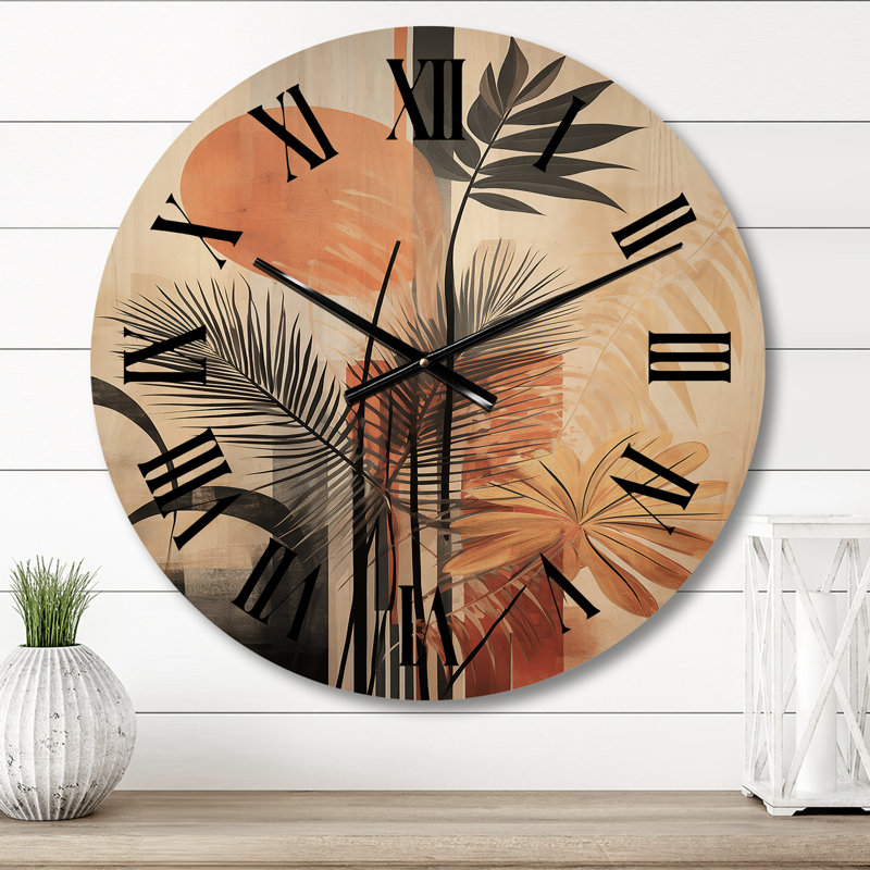 Horloge murale en bois massif Niam, Moyenne