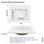 Plateau de meuble-lavabo en céramique blanc avec lavabo (comptoir seulement) L 24 po x l 18 po