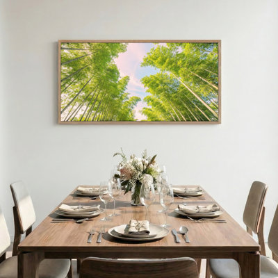 Forêt de bambou, reproduction d'art sur toile encadrée, ensemble de 1,48 x 24 pouces
