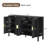 57.5" Modern Fluted Stripe Sideboard Cabinet With 4 Doors-1703261733