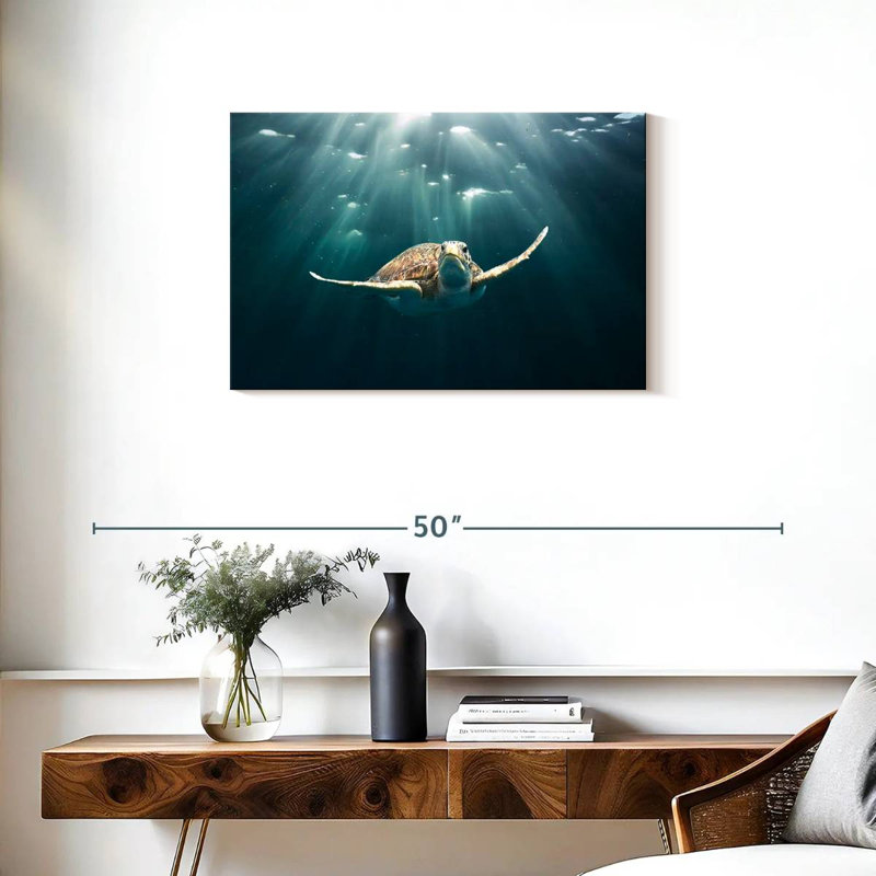 Brampt Red Sea Green Turtle, 20'' H X 30'' W