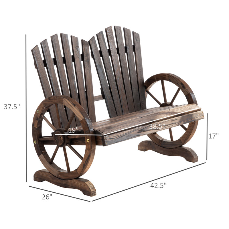 Wooden Love Seat