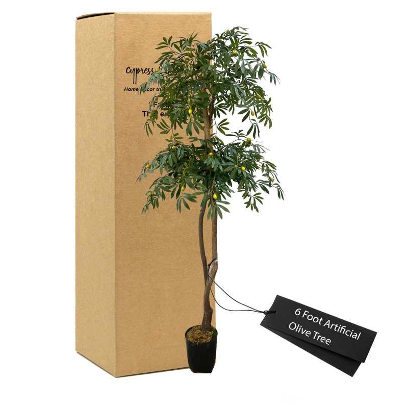 Arbre artificiel fait à la main à 2 niveaux avec bois véritable, H 72 po x l 30 po x P 30 po