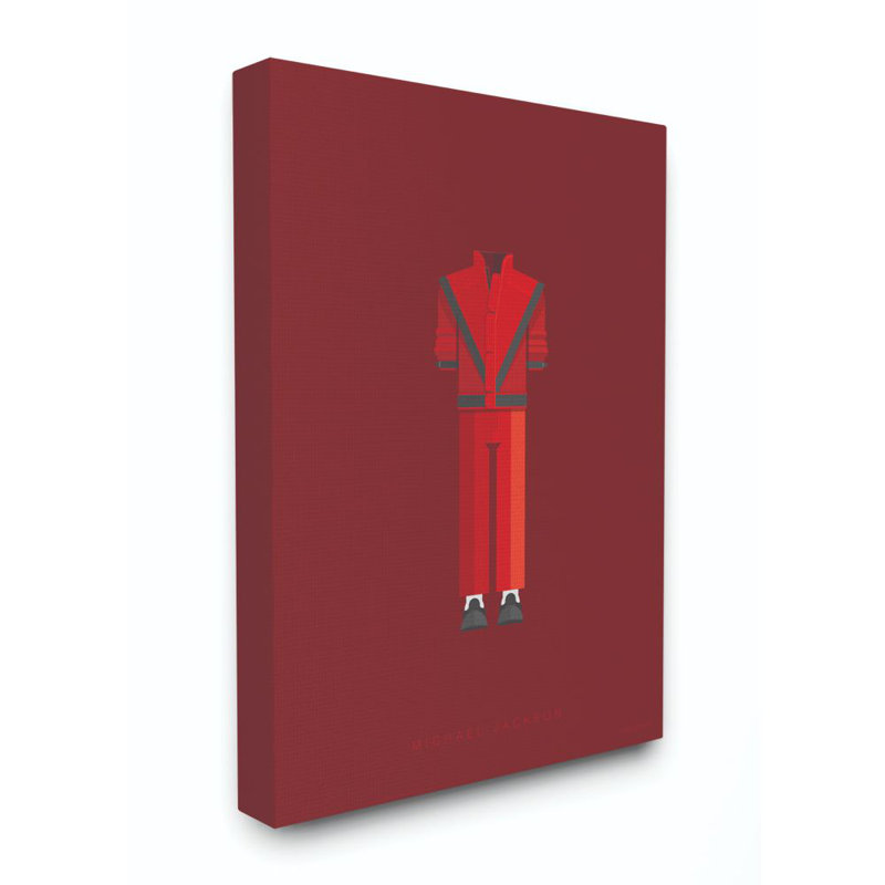 «Michael Jackson Red Famous People Char design», impression sur toile, H 48 po x l 36 po x P 1,5 po, Toile tendue