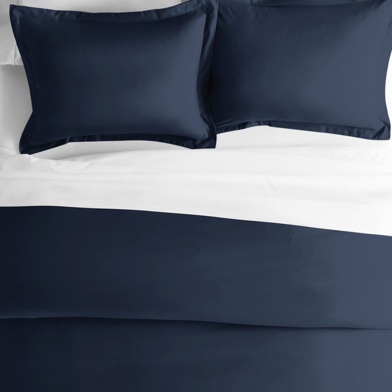 Ensemble de 2 taies d'oreiller en microfibre ultra douce, Très grand, Bleu marine