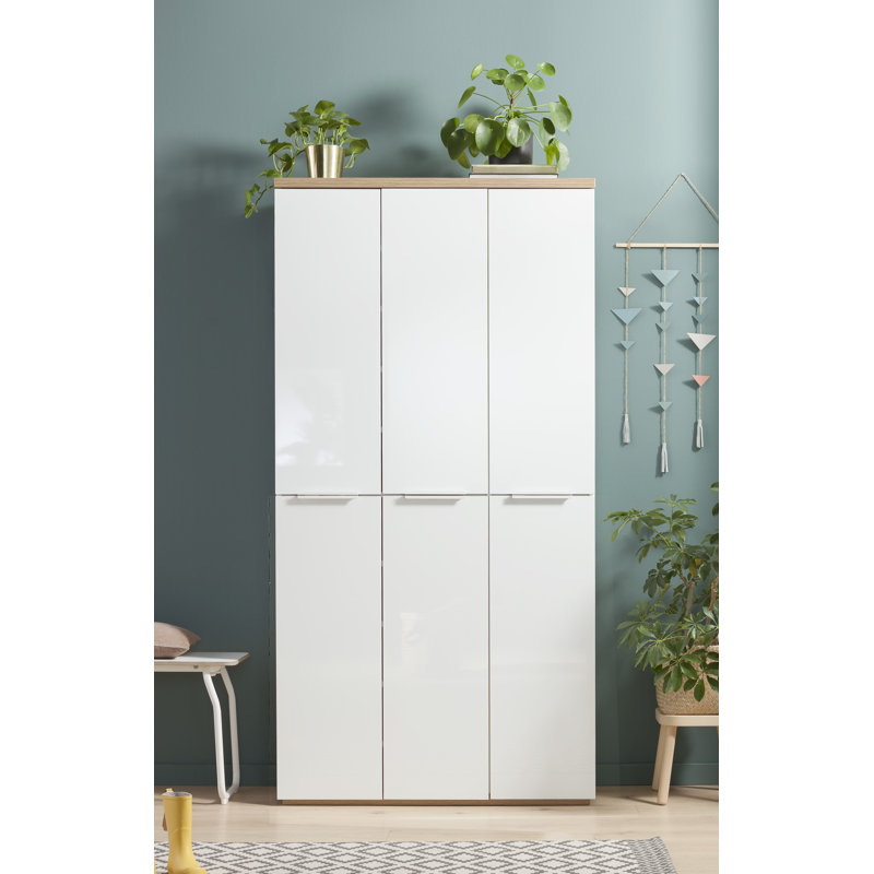Mundi 6 Door Manufactured Wood Wardrobe