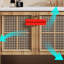 Armoire de salle de bain en rotin de style rétro-112595979