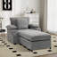 Fauteuil d'appoint surdimensionné en chenille avec repose-pieds-1159891353
