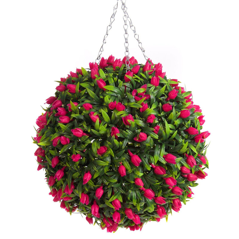 Faux Plant, 38cm H x 38cm W x 38cm D, Pink