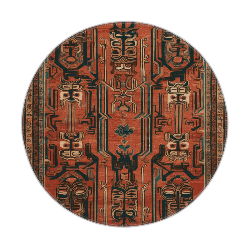 Tapis intérieur et extérieur ArtDeco, Rond 5 pi