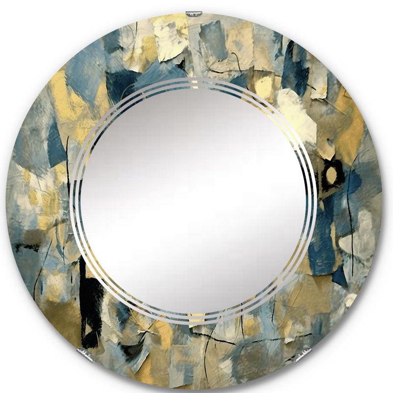 Hippeastrum - Miroir mural moderne rond, 24 po x 24 po