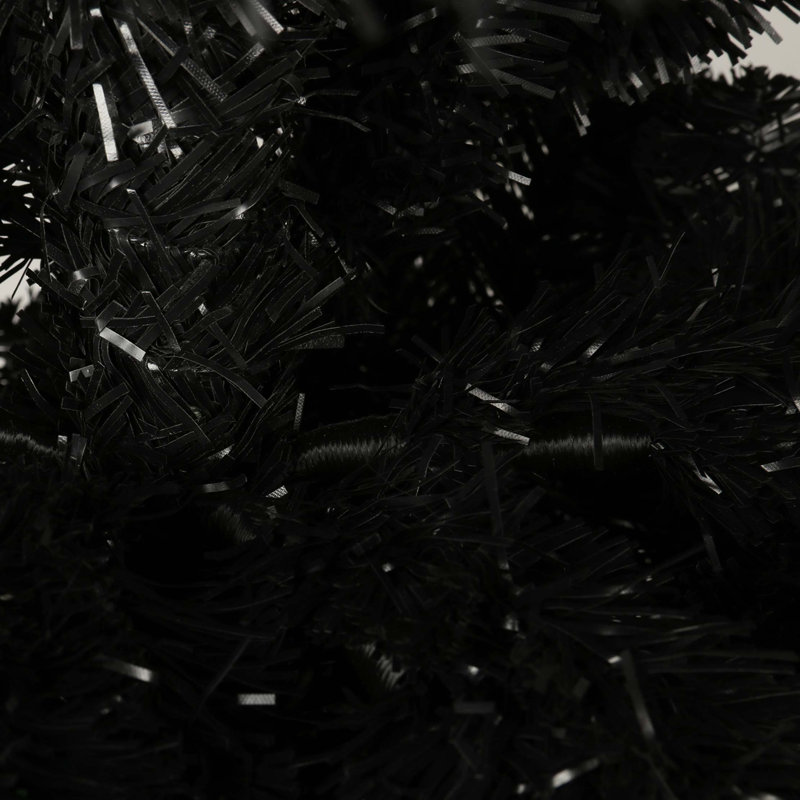 Arbre de Noël artificiel mince 7,5 pi avec base en métal pliable