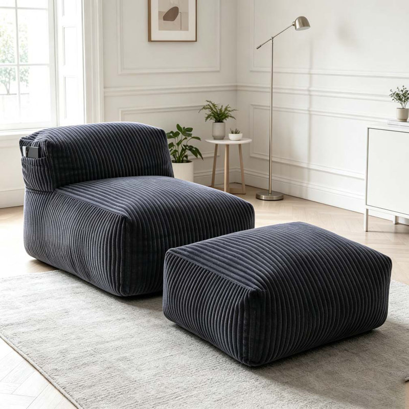 Fauteuil à billes Big, Gris foncé