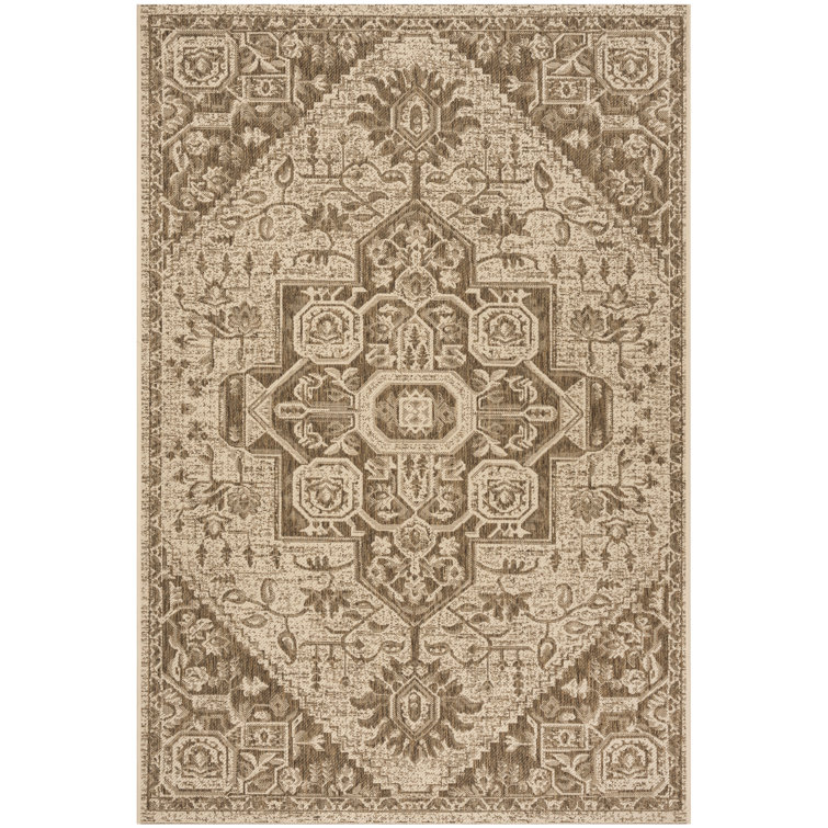 Klaus Hooked Beige Indoor/Outdoor Rug