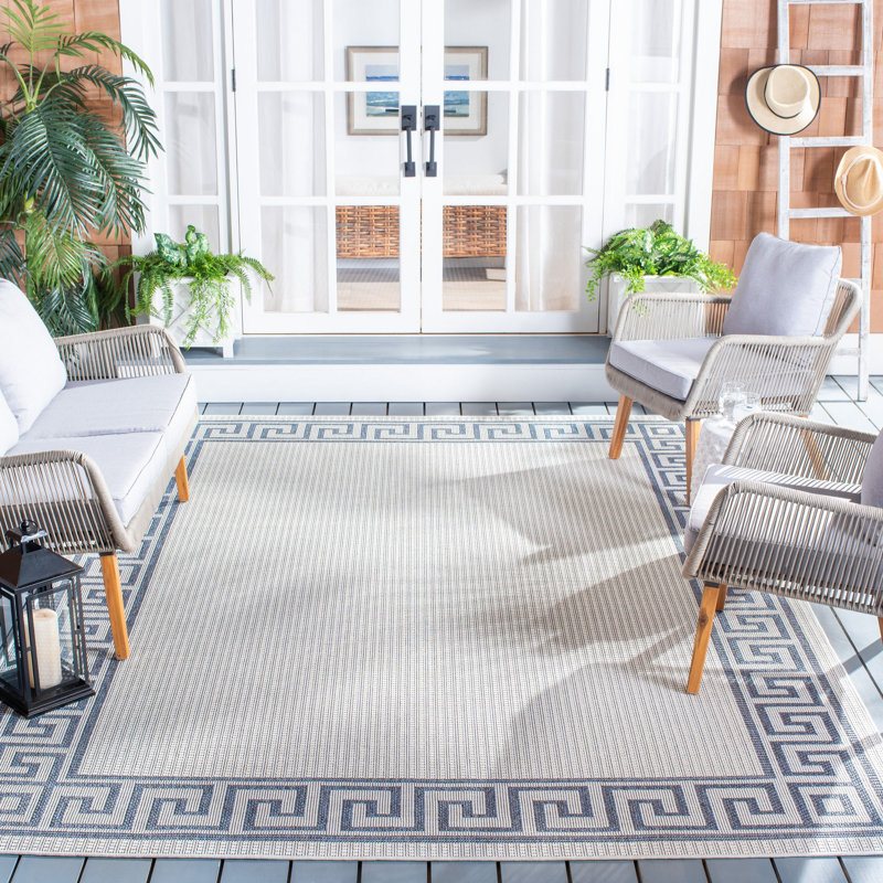 Brympton Performance Machine Washable Geometric Indoor/Outdoor Area Rug, Rectangle 9' x 12'