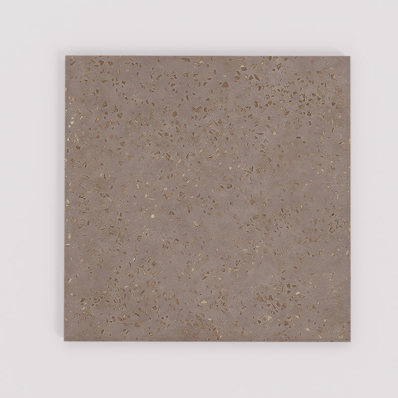 Carreau de porcelaine Terrazzo 36 "x 36" Brix, Beige-gris grège