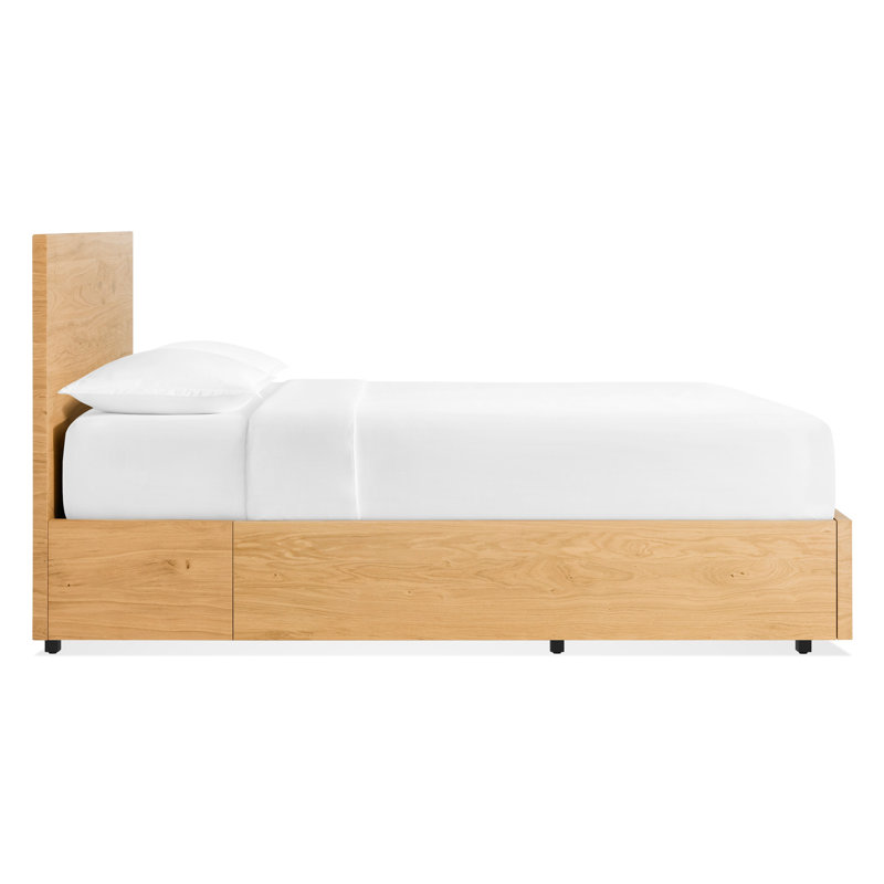 Homecoming Solid Wood Storage Bed, Queen, White Oak
