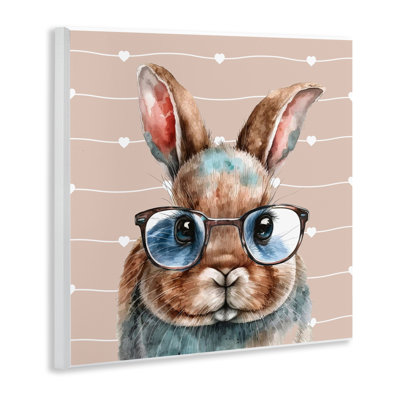 Plaque murale «Buster Rabbit with Specs», conception par Yvonne Coleman Burney