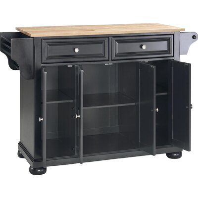 Three Posts™ Monty Solid Wood Kitchen Island & Reviews | Wayfair