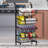 4-Tier Rolling Storage Cart (Black)