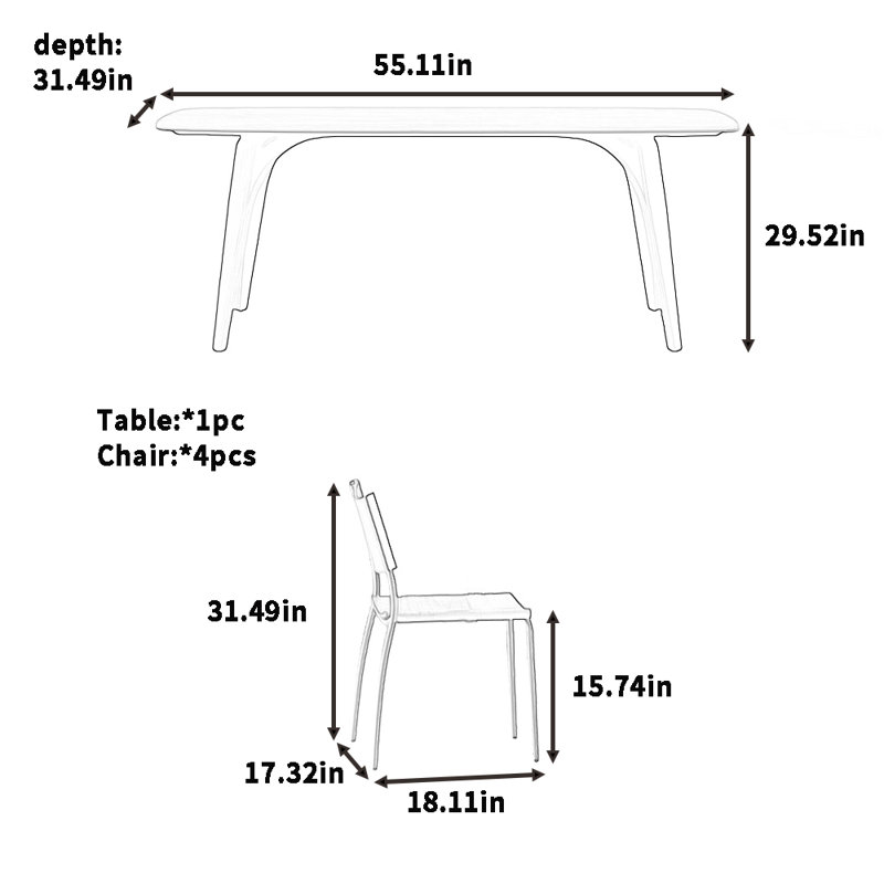 Laxton, 29.52"H x 55.11"L x 31.49"W