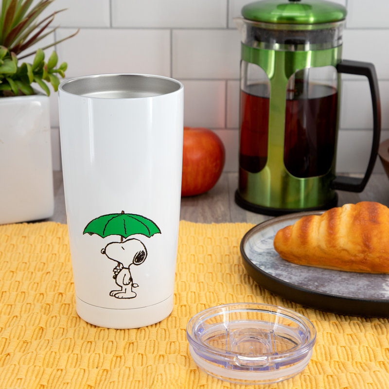 Peanuts 17-Ounce Thermal Tumbler with lid in White