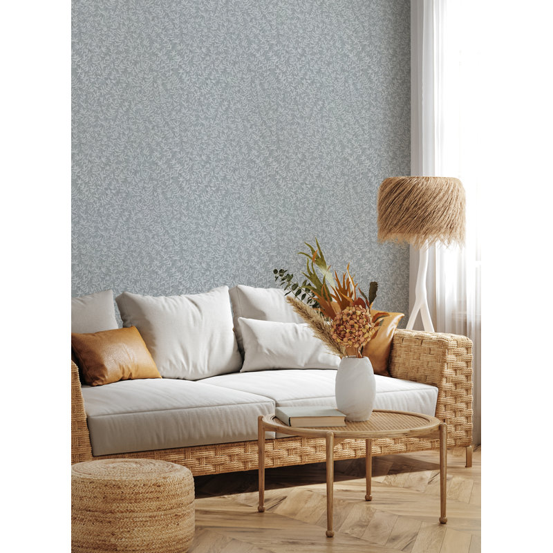Valdemaro Peel & Stick Floral Panel, 2' W x 18' H, Blue