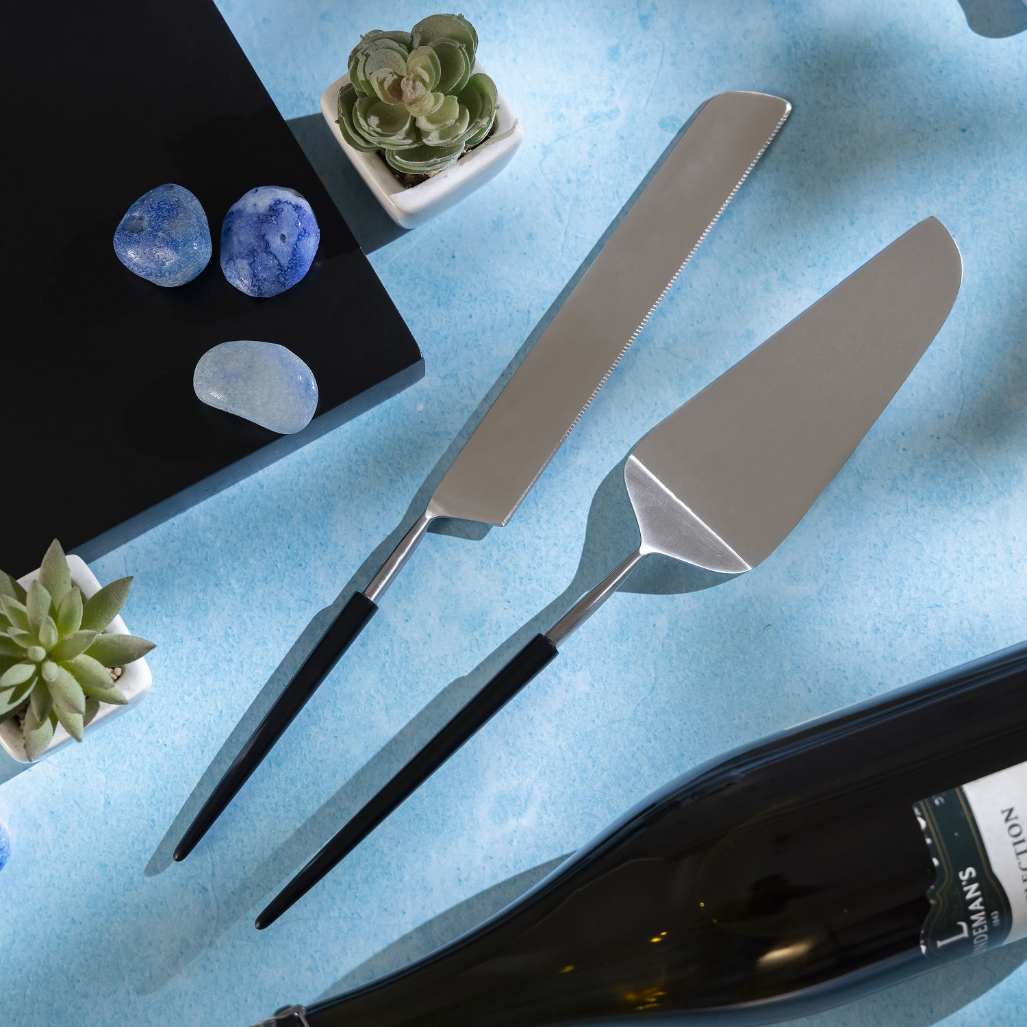Glynn Stainless Steel Salad Fork, Black