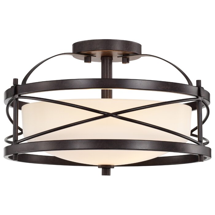 Andover Mills™ Gaen Glass Semi Flush Mount & Reviews | Wayfair