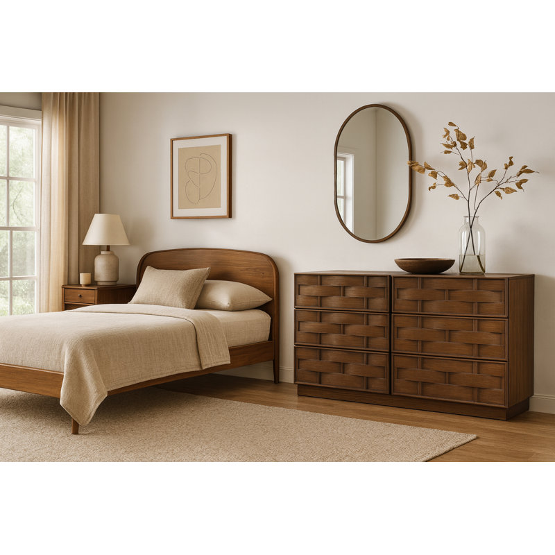Commode tissée, Brun