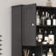 Armoire de plancher autoportante haute et large | 4 portes, tablettes réglables et tablettes ouvertes multicouches | Unité de rangement spacieuse pour articles de toilette, serviettes et articles essentiels | Idéal pour les environnements de salle de b-358973896