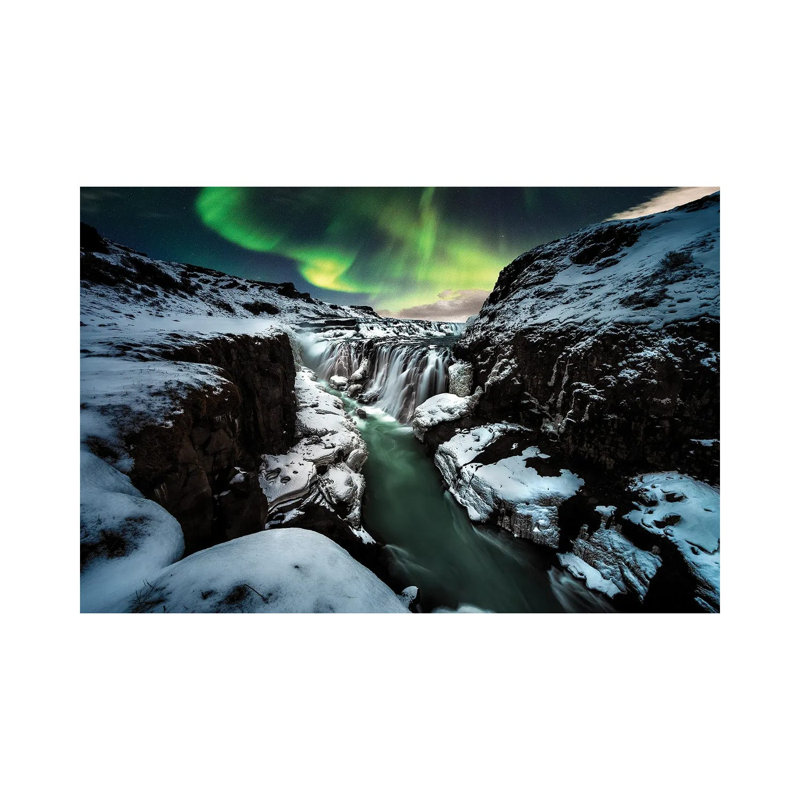 Gullfoss 1 Piece Wrapped Canvas Wall Art