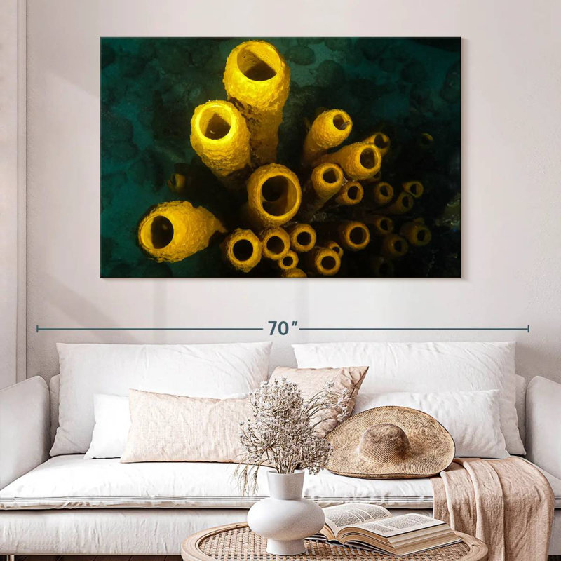 Brampt Yellow Pipe Corals, 34" H x 51" W