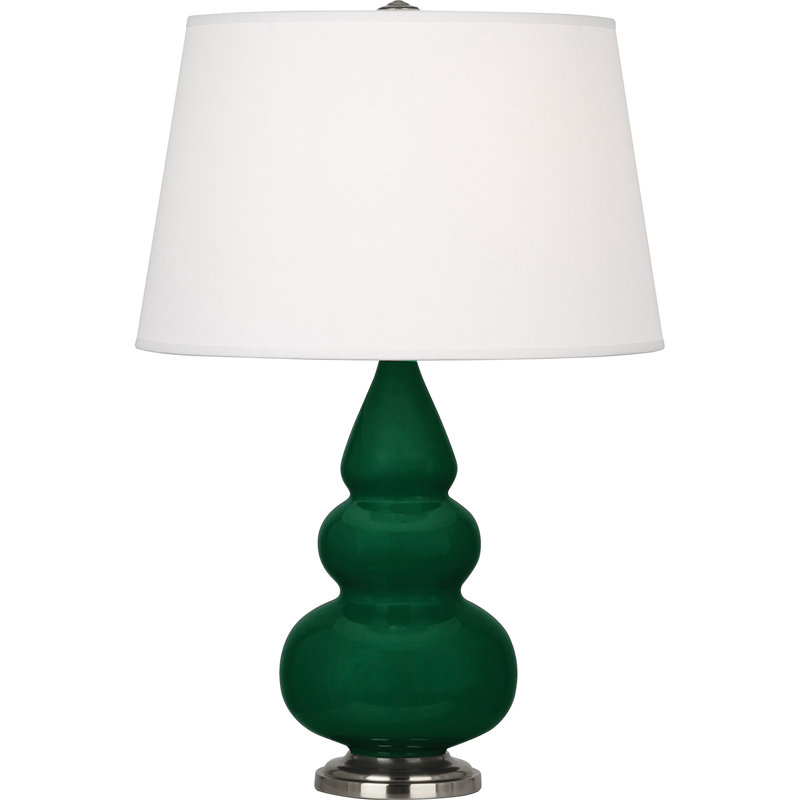 Small Triple Gourd Table Lamp, Silver, Jungle