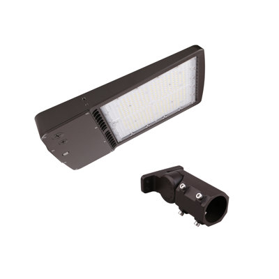 LED Area Light with Slip-Fitter Mount - 300W - 43,500 Lumens - 5000K Daylight - 120–277V - Dimmable - Bronze Finish – Outdoor Parking Lot and Commercial Lighting