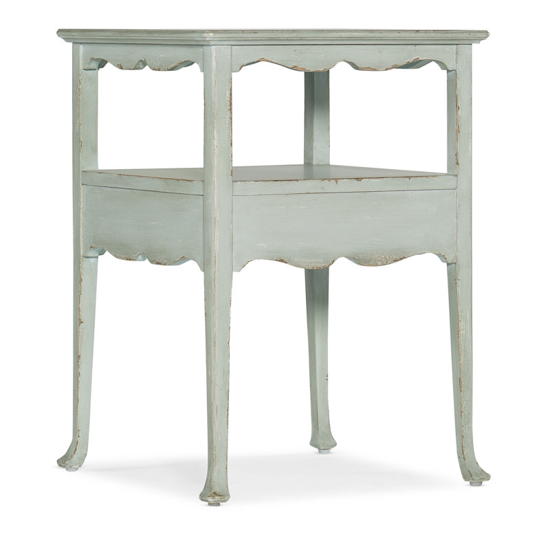 End Table With Storage, Haint Blue