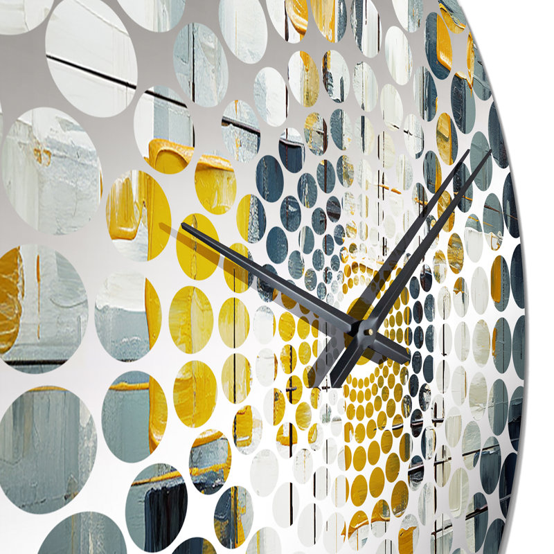 Horloge murale au carré abstrait expressionnisme carré II, Grand