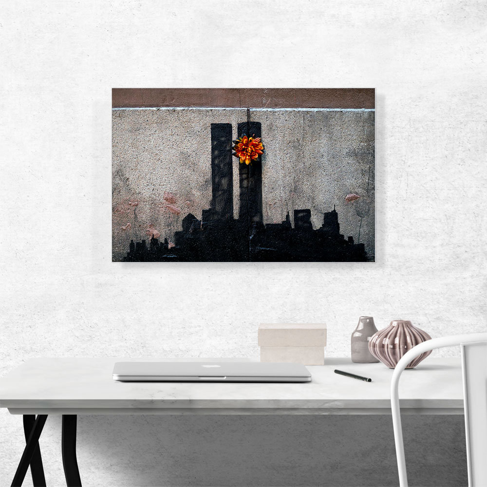 " Twin Towers NYC Tribute " Painting Print ARTCANVAS 